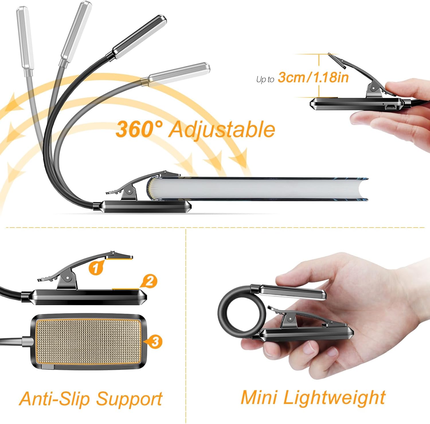 FlexClip Rechargeable Bedside Reading Light